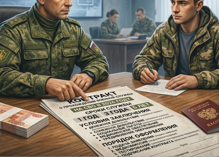 На сколько подписывают контракт на СВО в 2026 году — сроки службы, условия заключения и порядок оформления