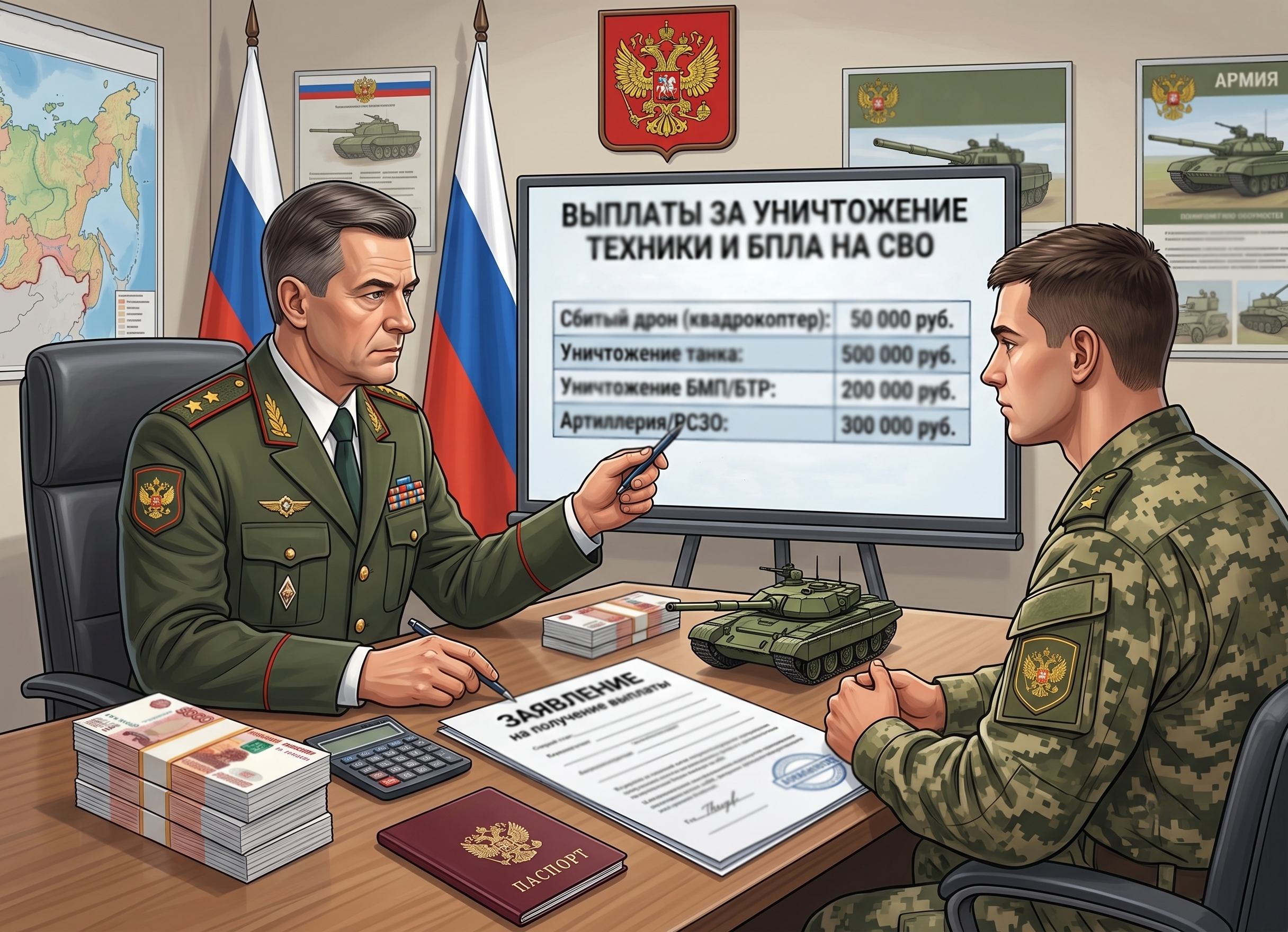 Выплаты за уничтожение техники на СВО: сколько и за что платят