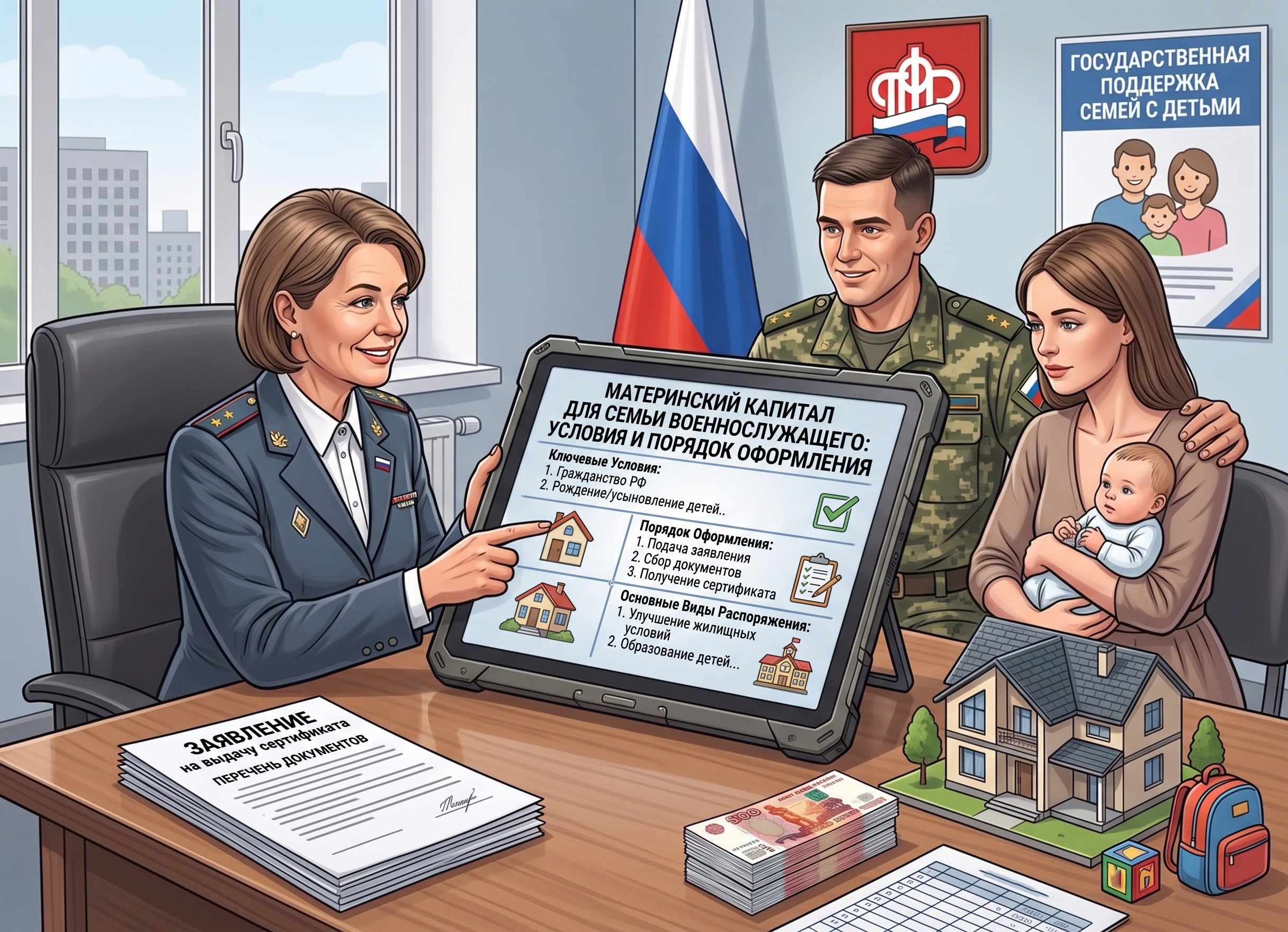 Материнский капитал для семьи военнослужащего: условия и порядок оформления